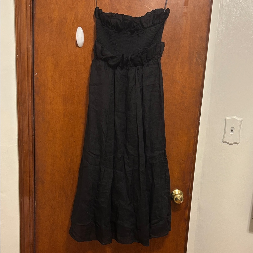 J Crew Black strapless dress
